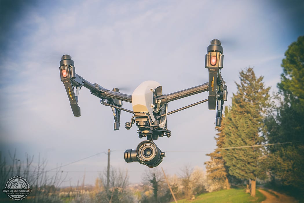 A DJI professional camera drone