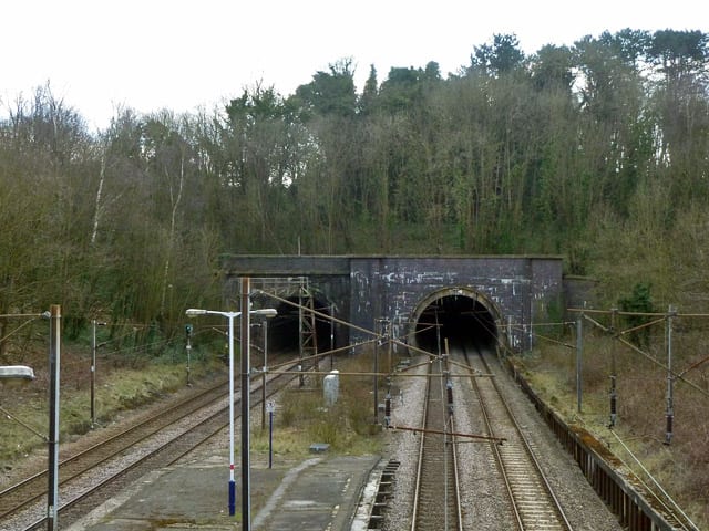 Hadley Wood South railway tunnels on the East Coast Main Line